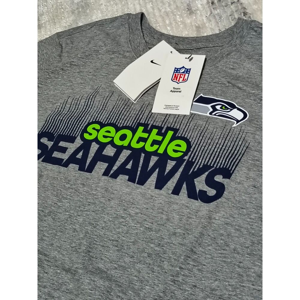 Nike Seattle Seahawks T-Shirt Men’s Large Gray NFL Team Apparel New With Tags